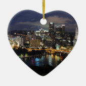 Pittsburgh Skyline in Dusk Keramisch Ornament (Voorkant)