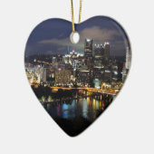 Pittsburgh Skyline in Dusk Keramisch Ornament (Links)