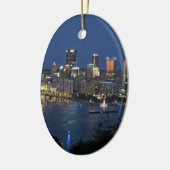 Pittsburgh Skyline in Dusk Keramisch Ornament (Links)