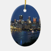 Pittsburgh Skyline in Dusk Keramisch Ornament (Voorkant)