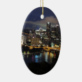 Pittsburgh Skyline in Dusk Keramisch Ornament (Rechts)