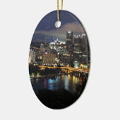 Pittsburgh Skyline in Dusk Keramisch Ornament (Links)