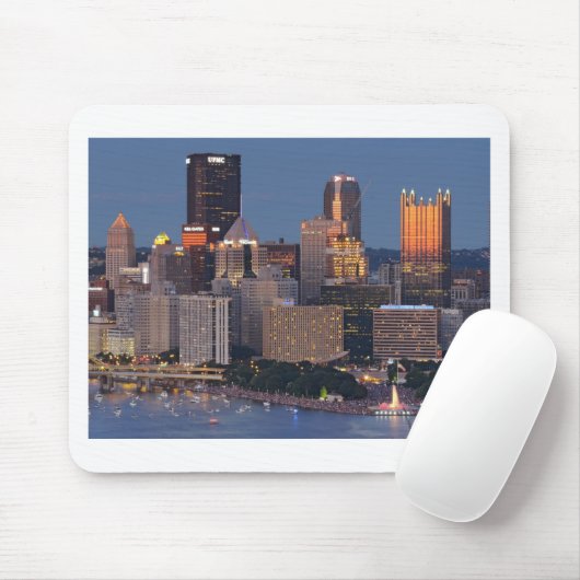Pittsburgh Skyline in Dusk Muismat (Met muis)
