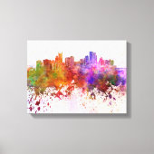 Pittsburgh skyline in watercolor background canvas afdruk (Voorkant)