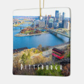 Pittsburgh Skyline Keramisch Ornament (Links)