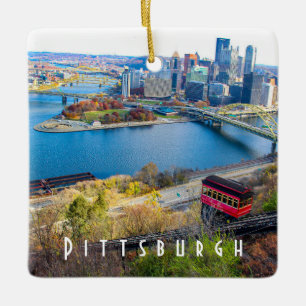 Pittsburgh Skyline Keramisch Ornament