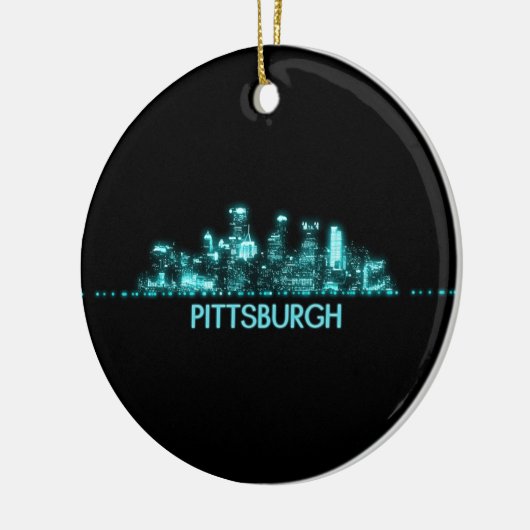 Pittsburgh Skyline Keramisch Ornament (Links)