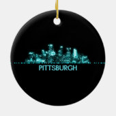 Pittsburgh Skyline Keramisch Ornament (Achterkant)
