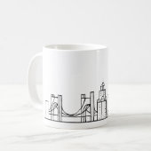 Pittsburgh Skyline Koffiemok (Voorkant links)
