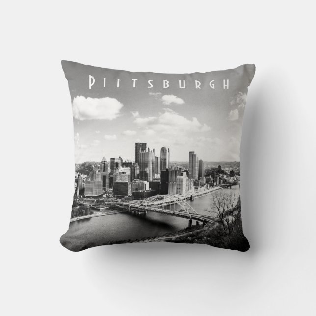 Pittsburgh Skyline Kussen (Voorkant)