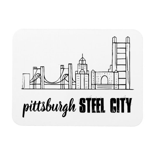 Pittsburgh Skyline Magneet (Horizontaal)