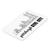 Pittsburgh Skyline Magneet (Linkerzijde)