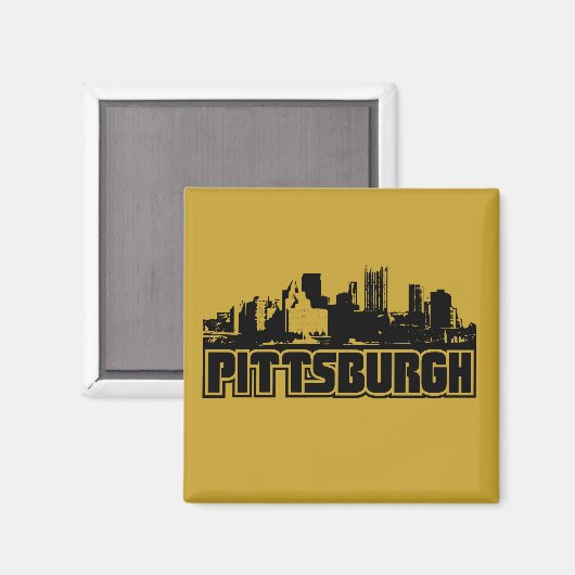Pittsburgh Skyline Magneet (Voorkant / Achterkant)