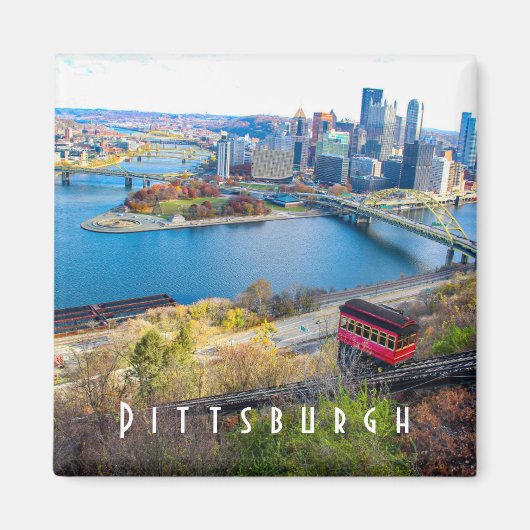 Pittsburgh Skyline Magnet (Voorkant)