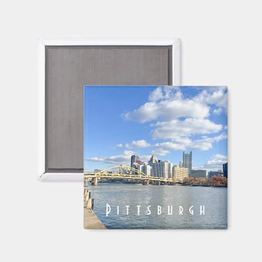 Pittsburgh Skyline Magnet (Voorkant / Achterkant)
