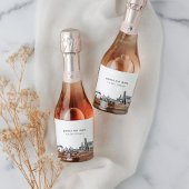 Pittsburgh Skyline Mini Sparkling Wijnetiket