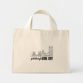 Pittsburgh Skyline Mini Tote Bag (Voorkant)