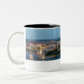 Pittsburgh skyline-mok voor koffie tweekleurige koffiemok (Links)