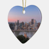 Pittsburgh Skyline op Sunset Keramisch Ornament (Links)