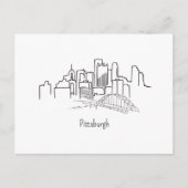 Pittsburgh Skyline Pittsburgh Illustration Briefkaart (Voorkant)