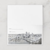 Pittsburgh Skyline Place Cards Plaatskaartje (Buitenkant ongevouwen)