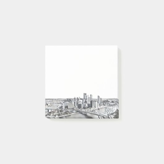 Pittsburgh Skyline Post-it Notes (Voorkant)