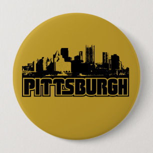 Pittsburgh Skyline Ronde Button 4,0 Cm