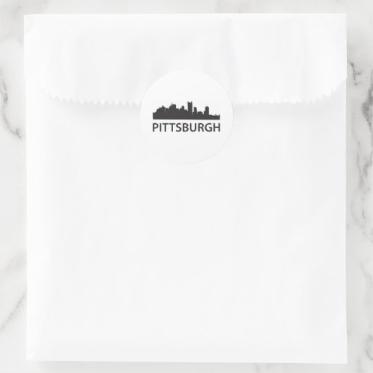 Pittsburgh Skyline Ronde Sticker (Tas)