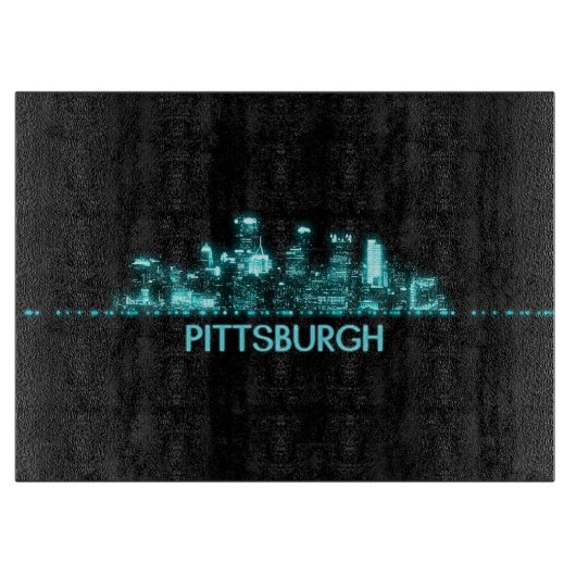 Pittsburgh Skyline Snijplank (Voorkant)