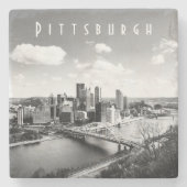 Pittsburgh Skyline Stone Onderzetter (Voorkant)
