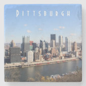 Pittsburgh Skyline Stone Onderzetter (Voorkant)