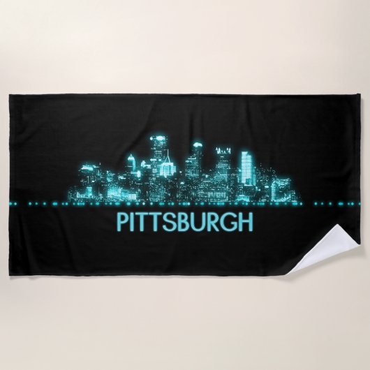 Pittsburgh Skyline Strandlaken (Voorkant)