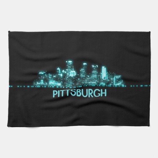 Pittsburgh Skyline Theedoek (Horizontaal)