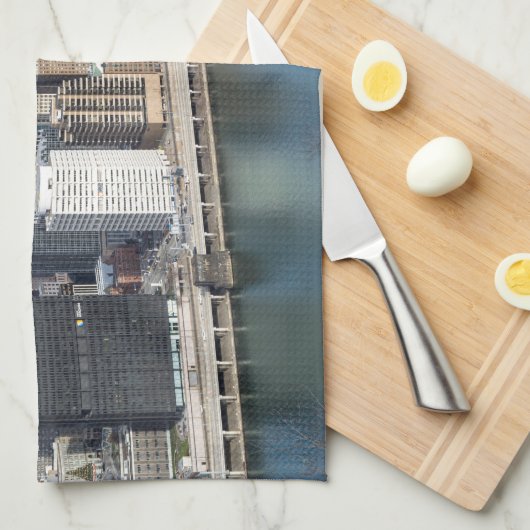 Pittsburgh Skyline Theedoek (Quarter Fold)