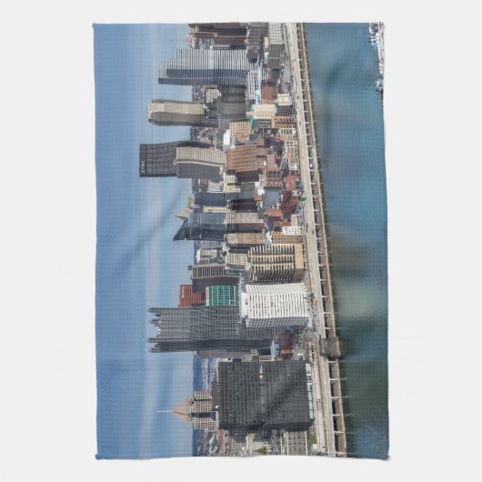 Pittsburgh Skyline Theedoek (Verticaal)
