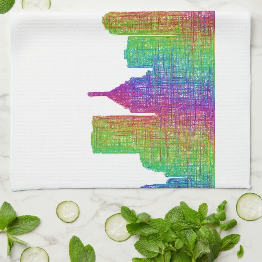 Pittsburgh skyline theedoek (Gevouwen)