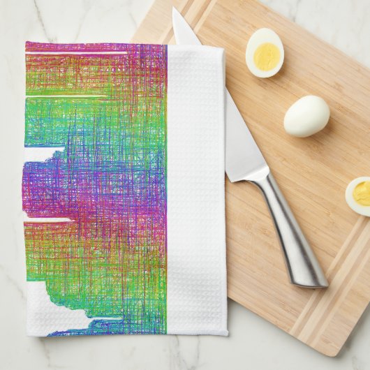 Pittsburgh skyline theedoek (Quarter Fold)