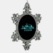 Pittsburgh Skyline Tin Sneeuwvlok Ornament (Links)