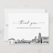 Pittsburgh Skyline trouwfoto dank u kaart (Voorkant)