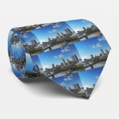 Pittsburgh Skyline van Liberty Street Bridge Stropdas (Opgerold)