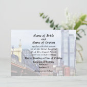 Pittsburgh Skyline van Smithfield St Bridge Kaart (Staand voorkant)