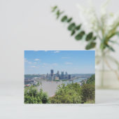 Pittsburgh Skyline van West End Overlook Briefkaart (Staand voorkant)