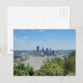 Pittsburgh Skyline van West End Overlook Briefkaart (Voorkant / Achterkant)