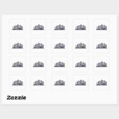 Pittsburgh Skyline Vierkante Sticker (Vel)