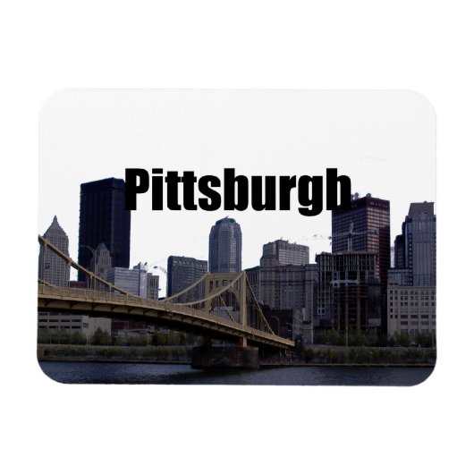 Pittsburgh Skyline w / Pittsburgh in de Sky Magnet Magneet (Horizontaal)