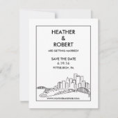 Pittsburgh sparen de Datum - de Veldlijn (zwart) Save The Date (Voorkant)