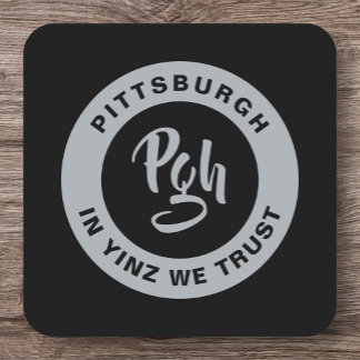Pittsburgh Sports Yinz Custom Barware Square Pap Kartonnen Onderzetters