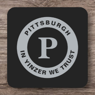Pittsburgh Sports Yinzer Custom Barware Square Pap Kartonnen Onderzetters