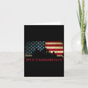 Pittsburgh stads silhouet kunst usa vlag staal sta kaart