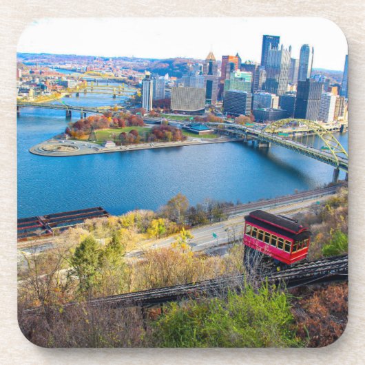 Pittsburgh stadsgezicht bier onderzetter (Voorkant)